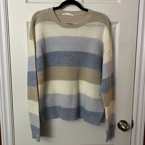 Bluenotes Striped Waffle Weave Sweater